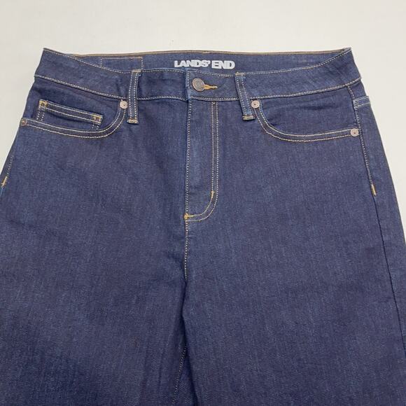 Lands' End Denim - LANDS END Women’s 10 Mid Rise Curvy Straight Blue Jeans